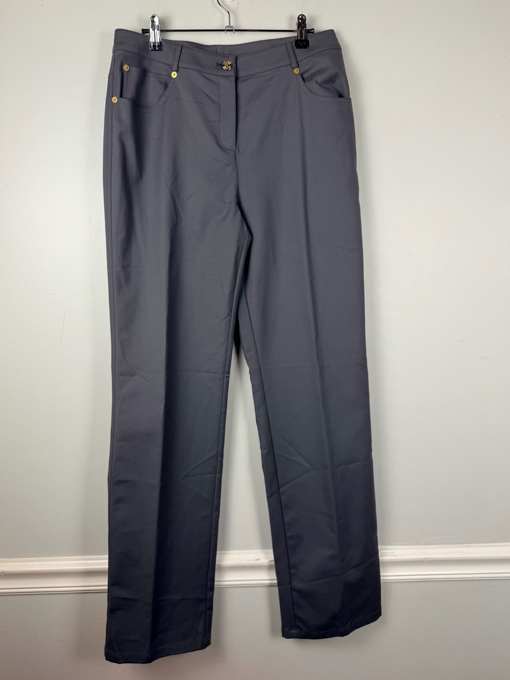 St. John grey straight leg trousers size 8
